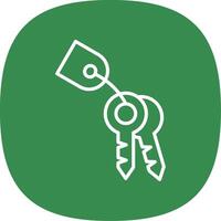 Keys Line Curve Icon Design vector