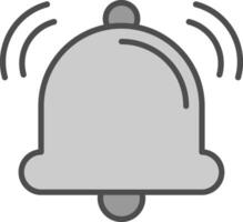 Bell Line Filled Greyscale Icon Design vector