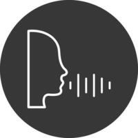 Voice Recording Line Inverted Icon Design vector