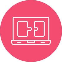Puzzle Multi Color Circle Icon vector