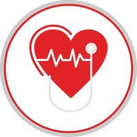 Cardiology Flat Circle Icon vector