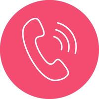 Phone Call Multi Color Circle Icon vector