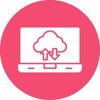 Cloud Computing Multi Color Circle Icon vector