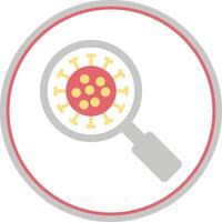 Search Infaction Flat Circle Icon vector