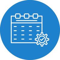 Calendar Multi Color Circle Icon vector