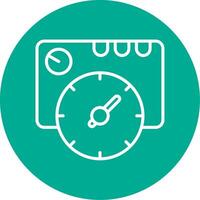 Thermostat Multi Color Circle Icon vector