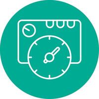 Thermostat Multi Color Circle Icon vector