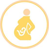 Pregnency Flat Circle Icon vector