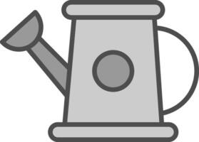 Watering Can Line Filled Greyscale Icon Design vector