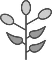Barberry Line Filled Greyscale Icon Design vector