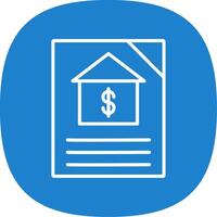 Mortgage Line Curve Icon Design vector