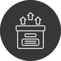 Storage Box Line Inverted Icon Design vector