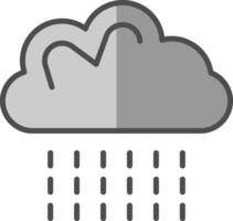 clima línea lleno escala de grises icono diseño vector