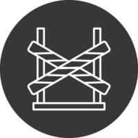 Crime Scene Line Inverted Icon Design vector
