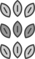 Sesame Line Filled Greyscale Icon Design vector