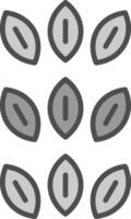 Sesame Line Filled Greyscale Icon Design vector