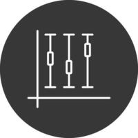 Box Plot Line Inverted Icon Design vector