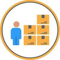 Control Flat Circle Icon vector