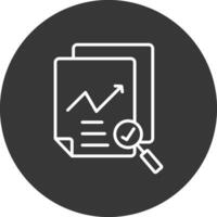 Data Quality Line Inverted Icon Design vector