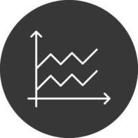 Area Graph Line Inverted Icon Design vector