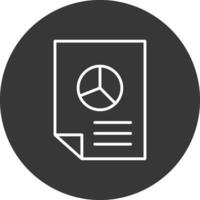 Data Report Line Inverted Icon Design vector