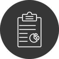 Clipboard Line Inverted Icon Design vector