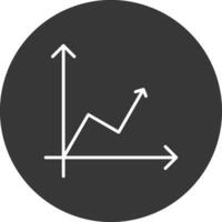 Chart Line Inverted Icon Design vector