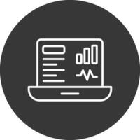 Dashboard Line Inverted Icon Design vector