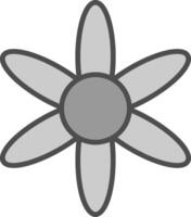 Amaryllis Line Filled Greyscale Icon Design vector