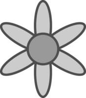 Amaryllis Line Filled Greyscale Icon Design vector