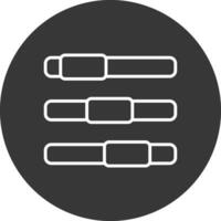 Progress Bar Line Inverted Icon Design vector