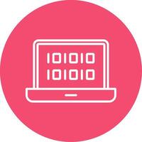 Binary Code Multi Color Circle Icon vector