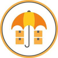 Keep Dry Flat Circle Icon vector