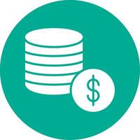 Coins Multi Color Circle Icon vector