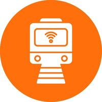 Train Multi Color Circle Icon vector