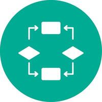 Algorithm Multi Color Circle Icon vector