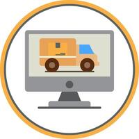 Logistics Flat Circle Icon vector