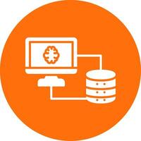 Database Multi Color Circle Icon vector