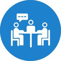 Meeting Multi Color Circle Icon vector