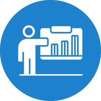 Bar Presentation Multi Color Circle Icon vector