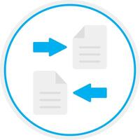 File Sharing Flat Circle Icon vector