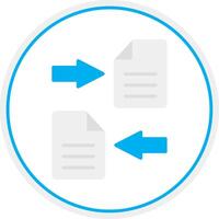 File Sharing Flat Circle Icon vector