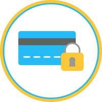 Credit Card Security Flat Circle Icon vector