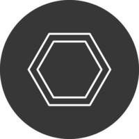 Hexagon Line Inverted Icon Design vector