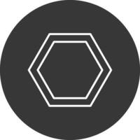 Hexagon Line Inverted Icon Design vector