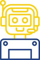 Robot Line Two Colour Icon Design vector