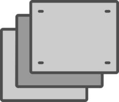 Foam Line Filled Greyscale Icon Design vector