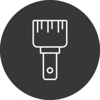 Paint Brush Line Inverted Icon Design vector