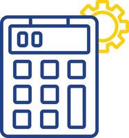 Calculator Line Two Colour Icon Design vector