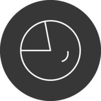 Circular Chart Line Inverted Icon Design vector